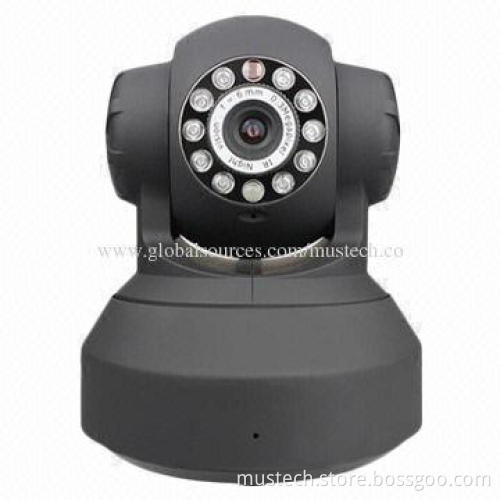 Indoor Wired/Wireless Pan/Tilt IR-cut IP Camera with H.264 (720P) Video Format